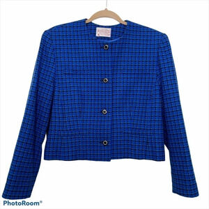 Vintage Pendleton Wool Cropped Blazer Jacket